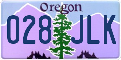OR license plate 028JLK