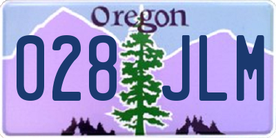 OR license plate 028JLM