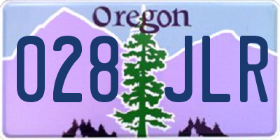 OR license plate 028JLR