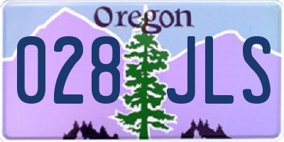OR license plate 028JLS