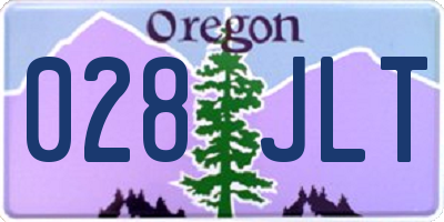 OR license plate 028JLT