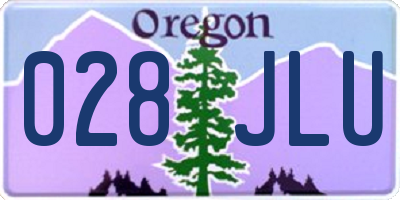 OR license plate 028JLU