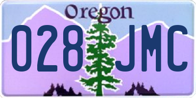 OR license plate 028JMC