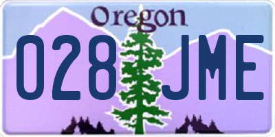 OR license plate 028JME
