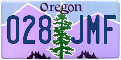 OR license plate 028JMF