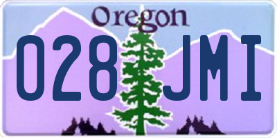 OR license plate 028JMI