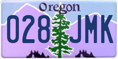 OR license plate 028JMK