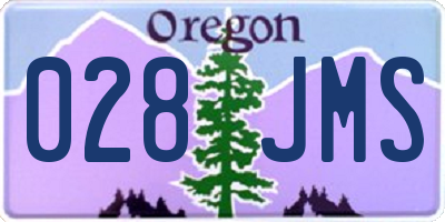 OR license plate 028JMS