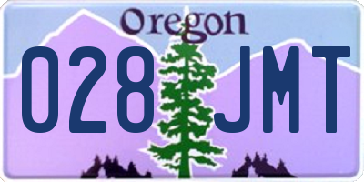 OR license plate 028JMT