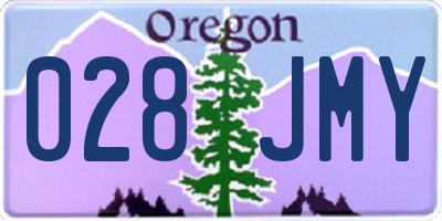 OR license plate 028JMY