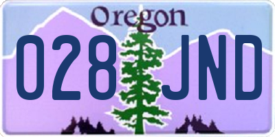 OR license plate 028JND