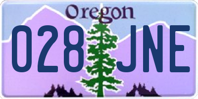 OR license plate 028JNE