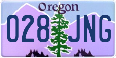 OR license plate 028JNG