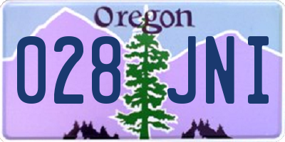 OR license plate 028JNI