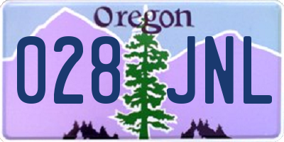 OR license plate 028JNL