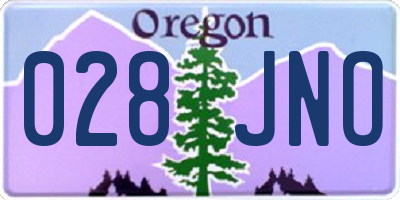 OR license plate 028JNO