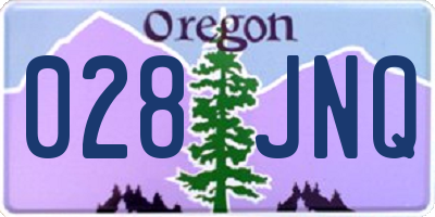 OR license plate 028JNQ