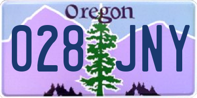 OR license plate 028JNY