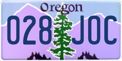 OR license plate 028JOC