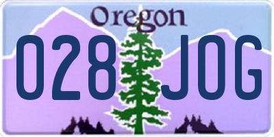 OR license plate 028JOG