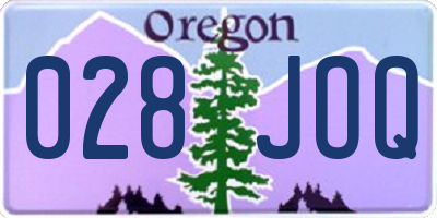 OR license plate 028JOQ