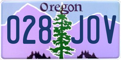 OR license plate 028JOV