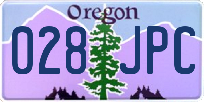 OR license plate 028JPC