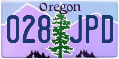 OR license plate 028JPD
