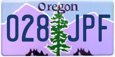 OR license plate 028JPF