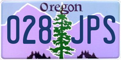 OR license plate 028JPS