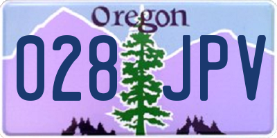 OR license plate 028JPV