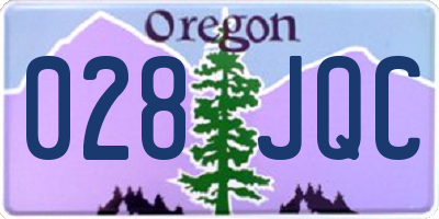 OR license plate 028JQC