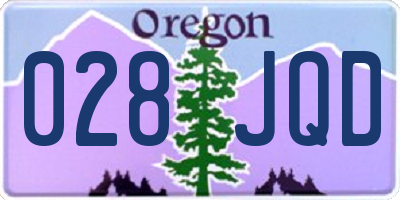 OR license plate 028JQD