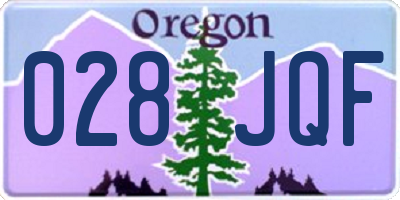 OR license plate 028JQF