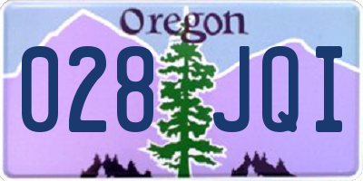 OR license plate 028JQI