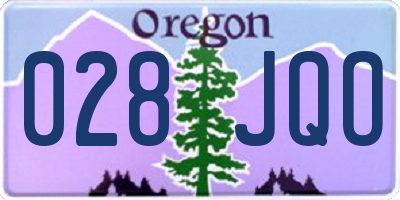OR license plate 028JQO