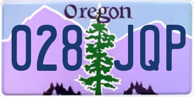 OR license plate 028JQP
