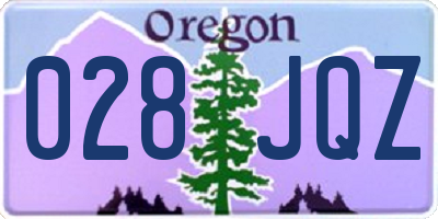 OR license plate 028JQZ