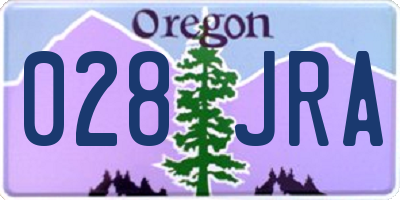 OR license plate 028JRA