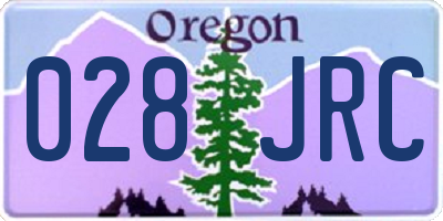 OR license plate 028JRC