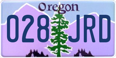 OR license plate 028JRD