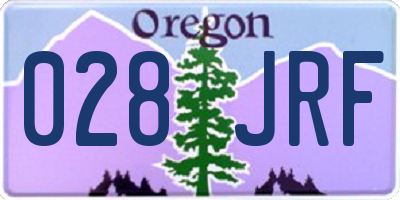 OR license plate 028JRF