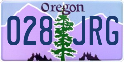 OR license plate 028JRG