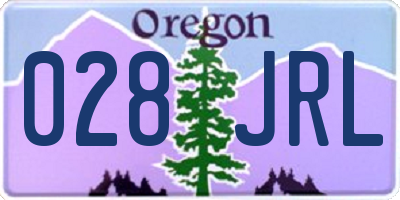 OR license plate 028JRL