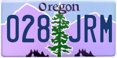 OR license plate 028JRM