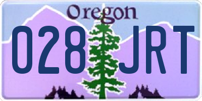 OR license plate 028JRT