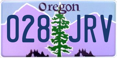 OR license plate 028JRV