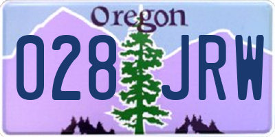 OR license plate 028JRW