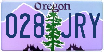 OR license plate 028JRY