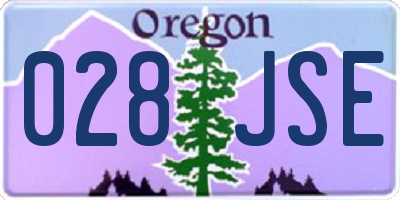 OR license plate 028JSE